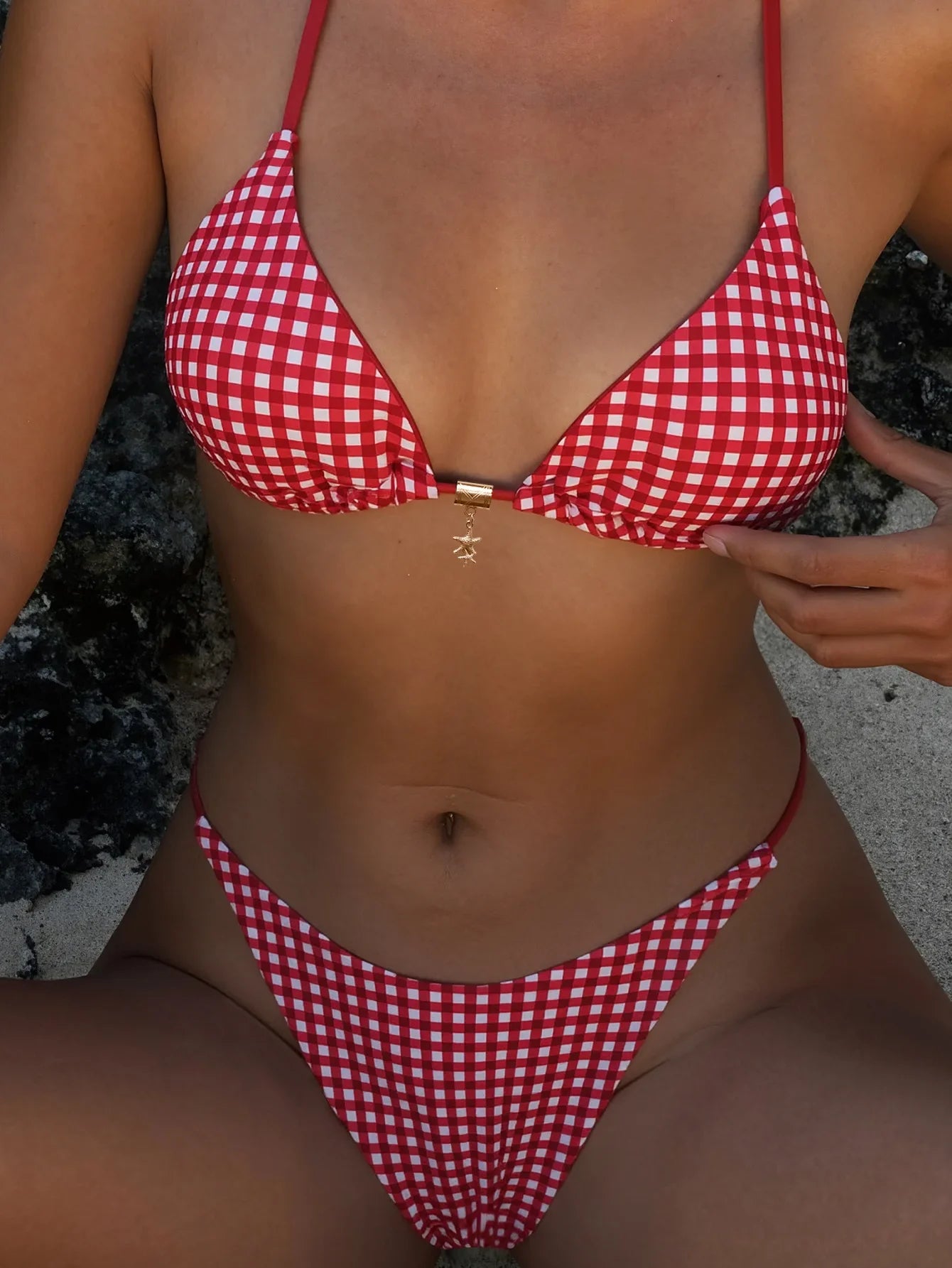 2026 Solid Color Bikinis Set Triangle Swimwear Women Bandage Swimsuit Patchwork Bathing Suit Beach Biquini Mujer Swimming Wear