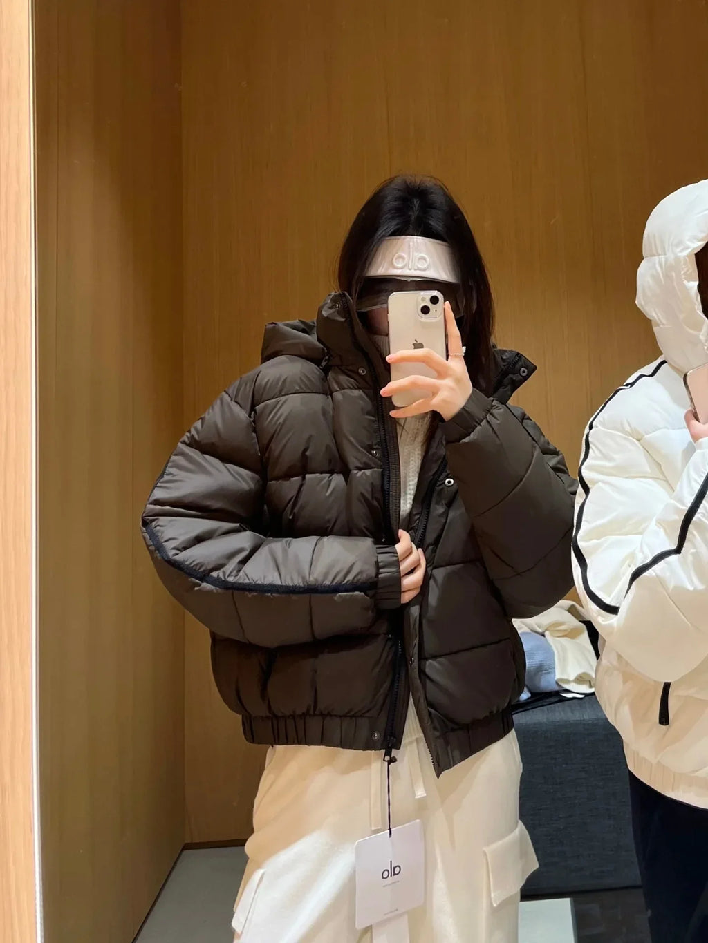 White Winter Jacket for Women – Hooded Thick Warm Padded Coat