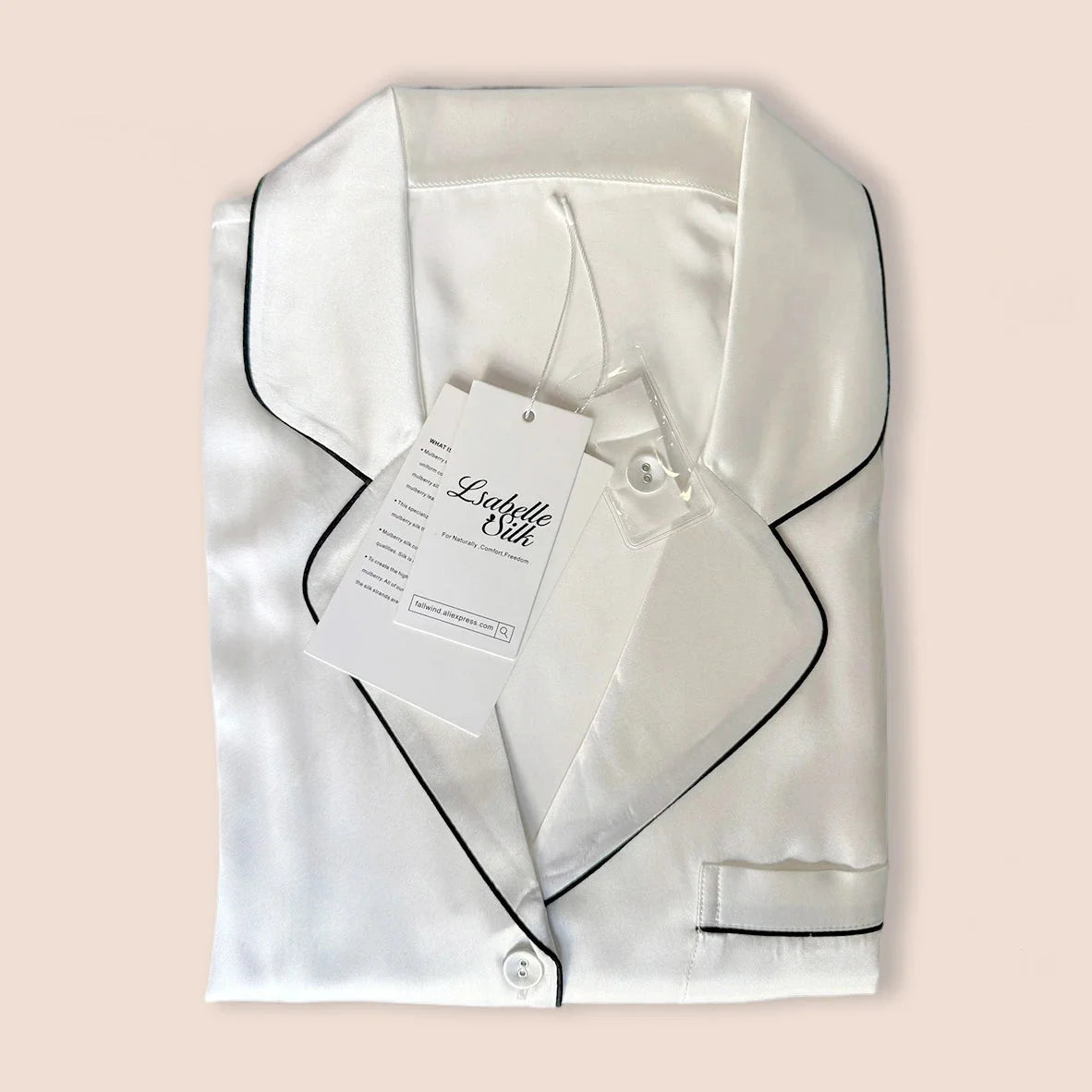 Real Mulberry Silk Pajama Set: Short Sleeve & Shorts