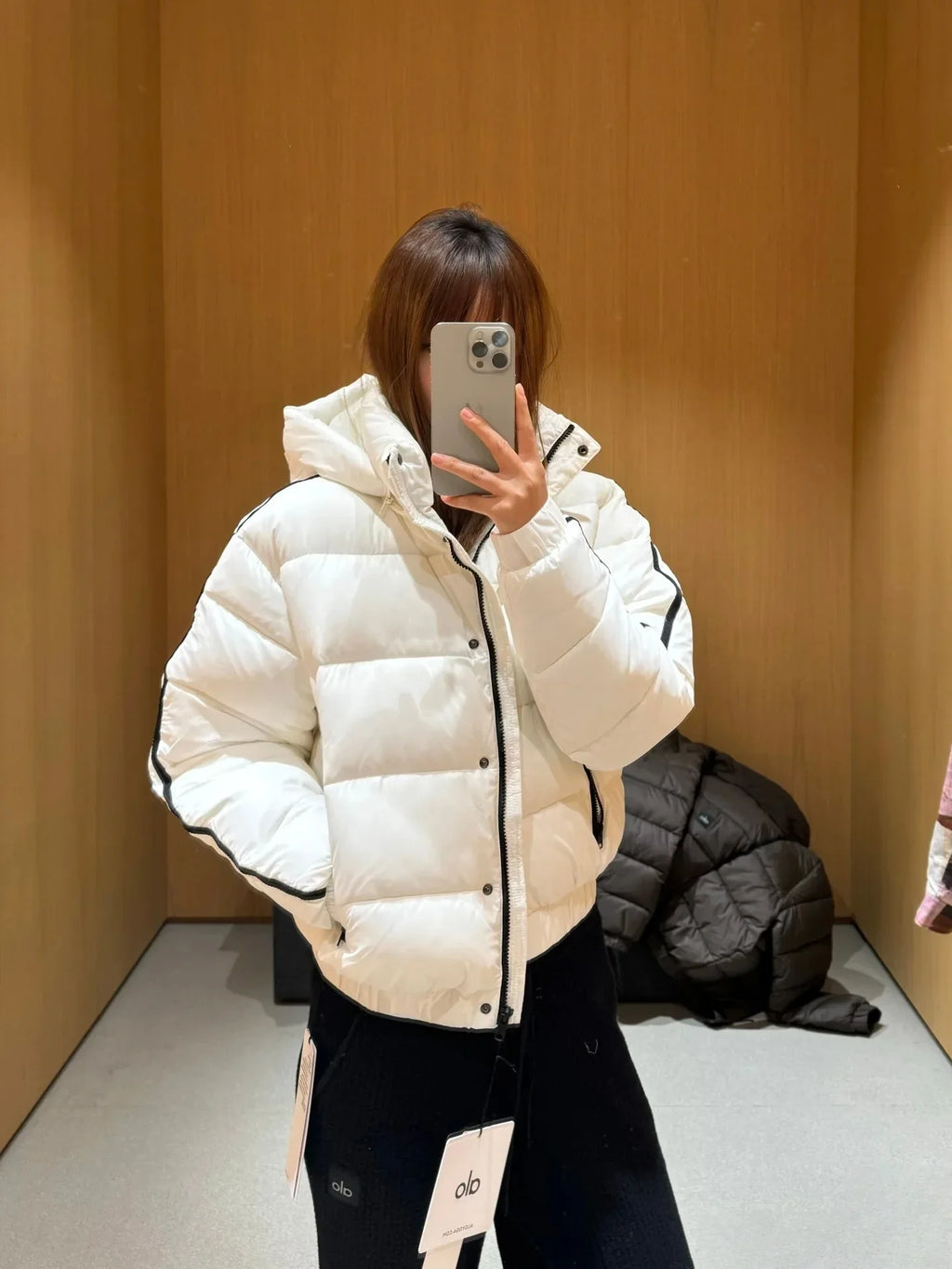White Winter Jacket for Women – Hooded Thick Warm Padded Coat