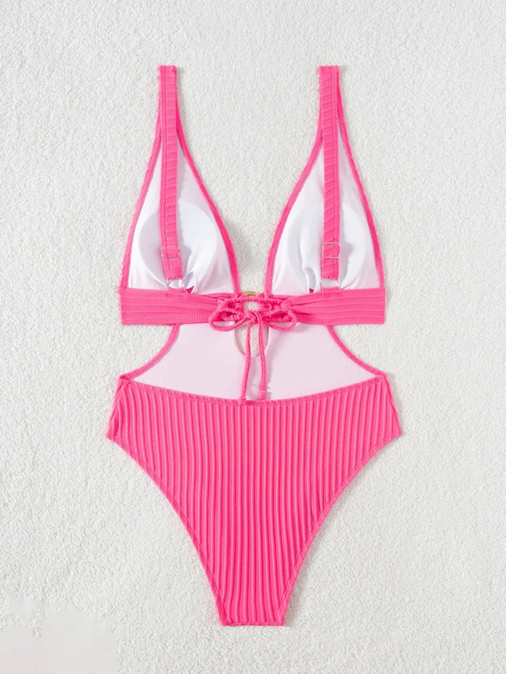 2026 Deep V Neck Cut Out Women Swimwear One Piece Swimsuit Female High Leg Cut Monokini Bather Backless Bathing Swim Beachwear