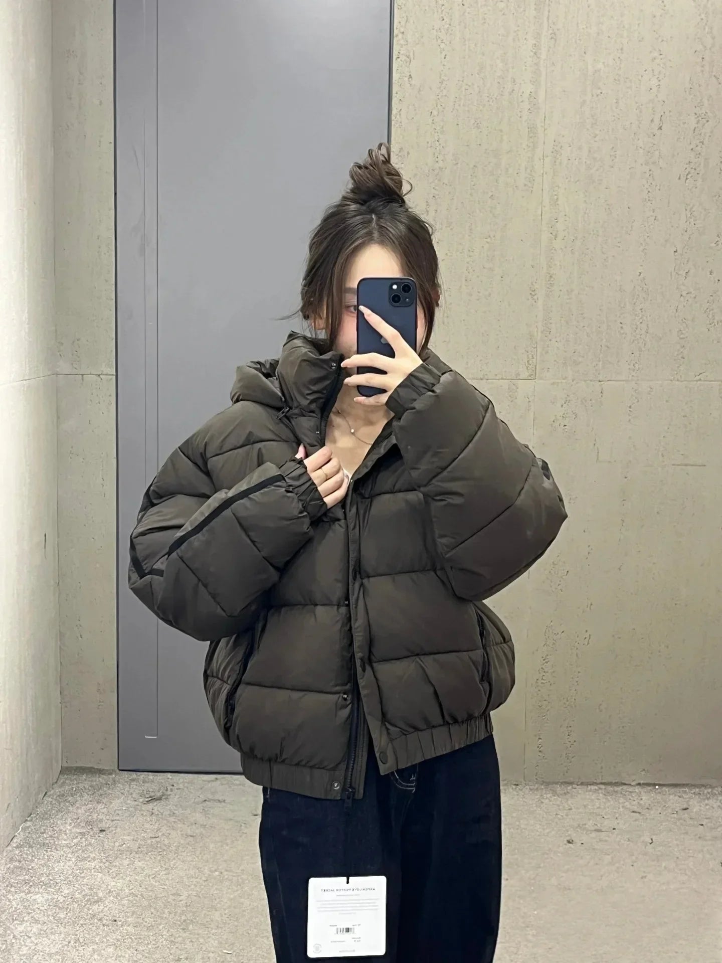 White Winter Jacket for Women – Hooded Thick Warm Padded Coat