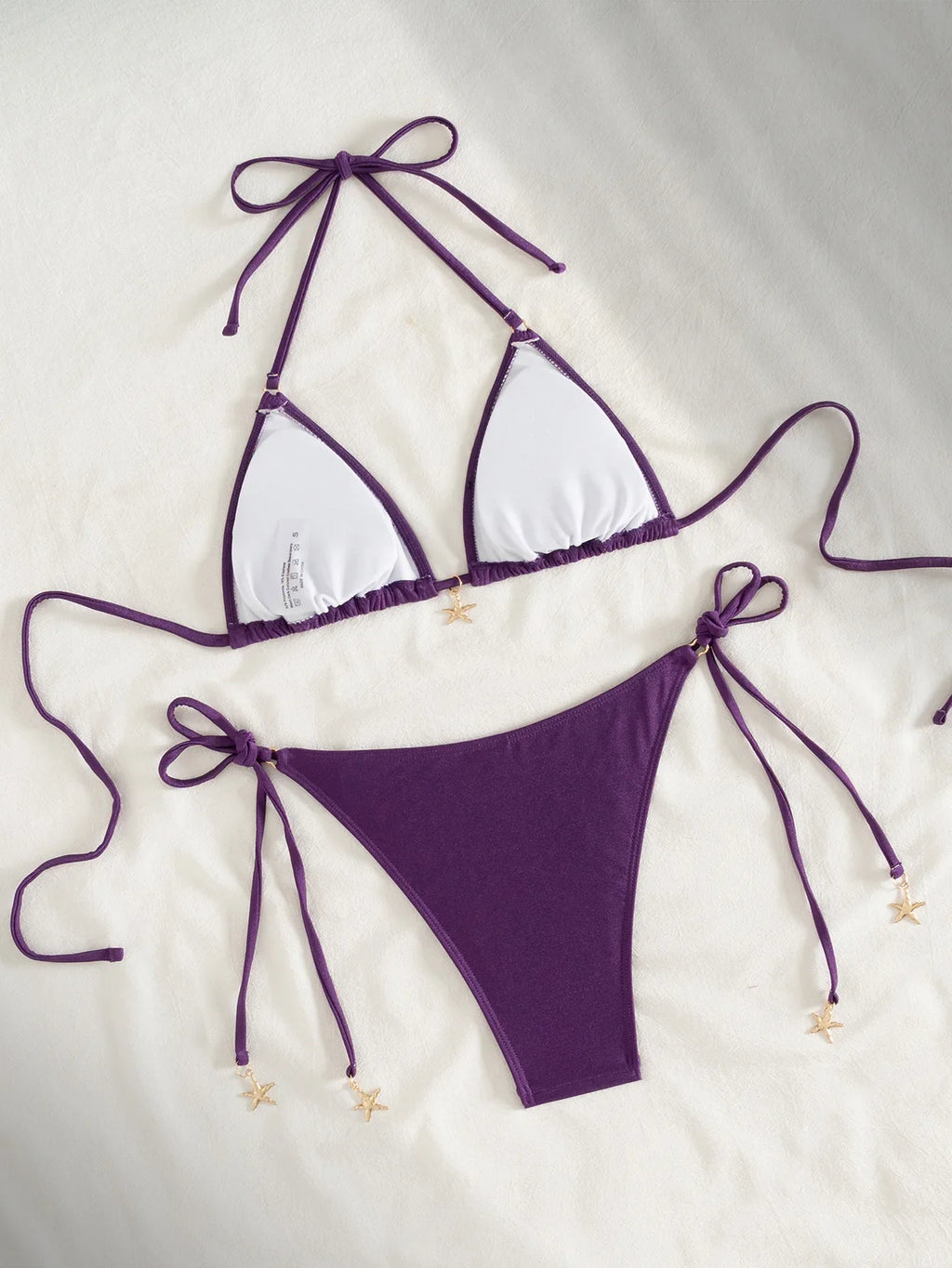 2026 Solid Color Bikinis Set Triangle Swimwear Women Bandage Swimsuit Patchwork Bathing Suit Beach Biquini Mujer Swimming Wear