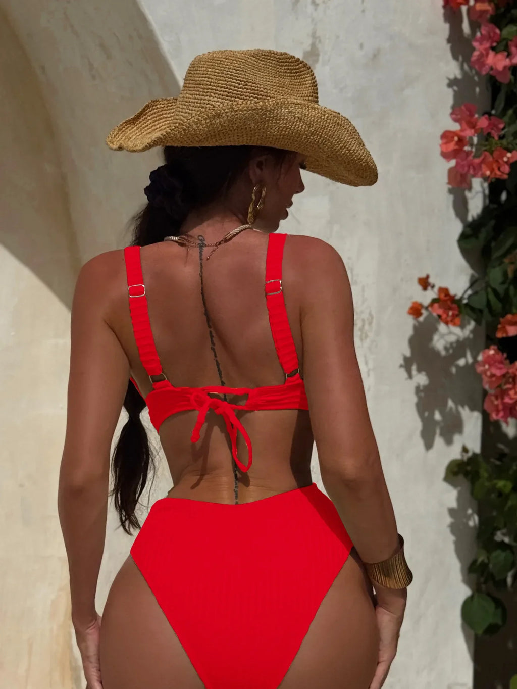2026 Deep V Neck Cut Out Women Swimwear One Piece Swimsuit Female High Leg Cut Monokini Bather Backless Bathing Swim Beachwear