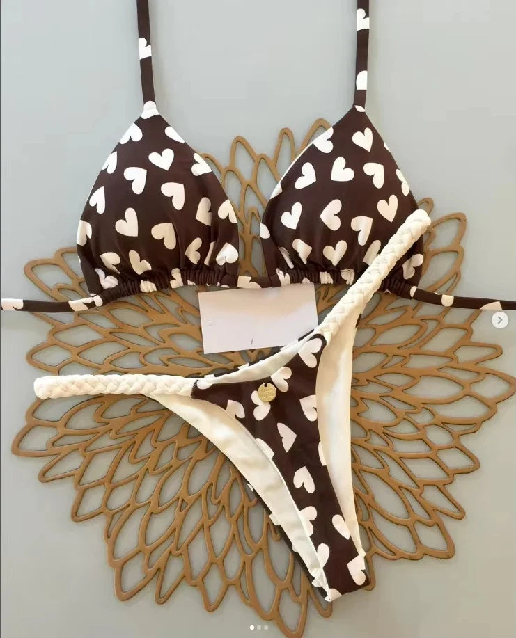 New Bikini Women Swimsuit Beach Vacation Swimwear Leopard Printed Sexy Bikini Set Beachwear Swimsuit Thong Bathing Suit Biquinis