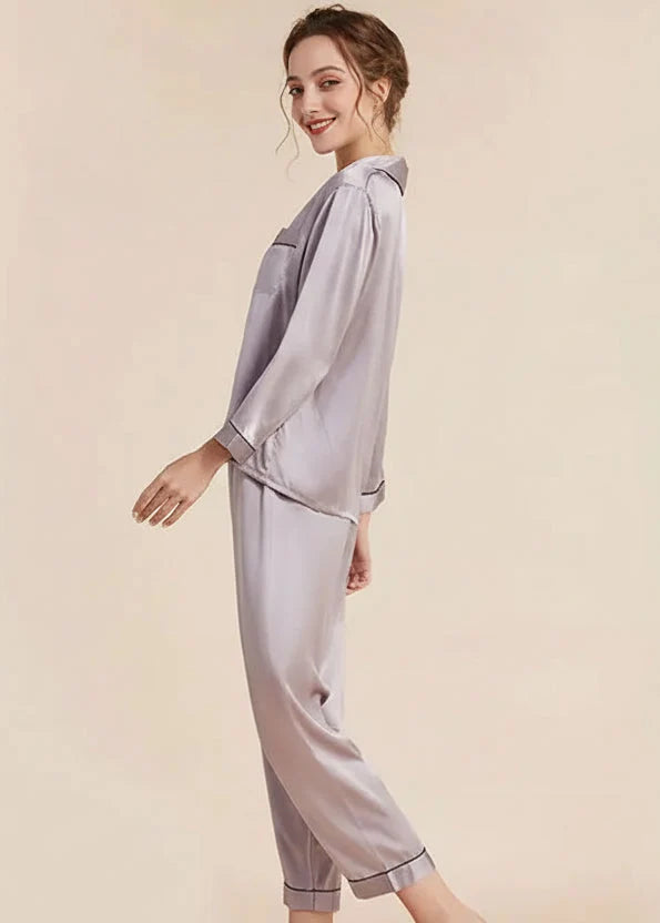 Women’s Real Silk Pajama Set Luxury Home Set