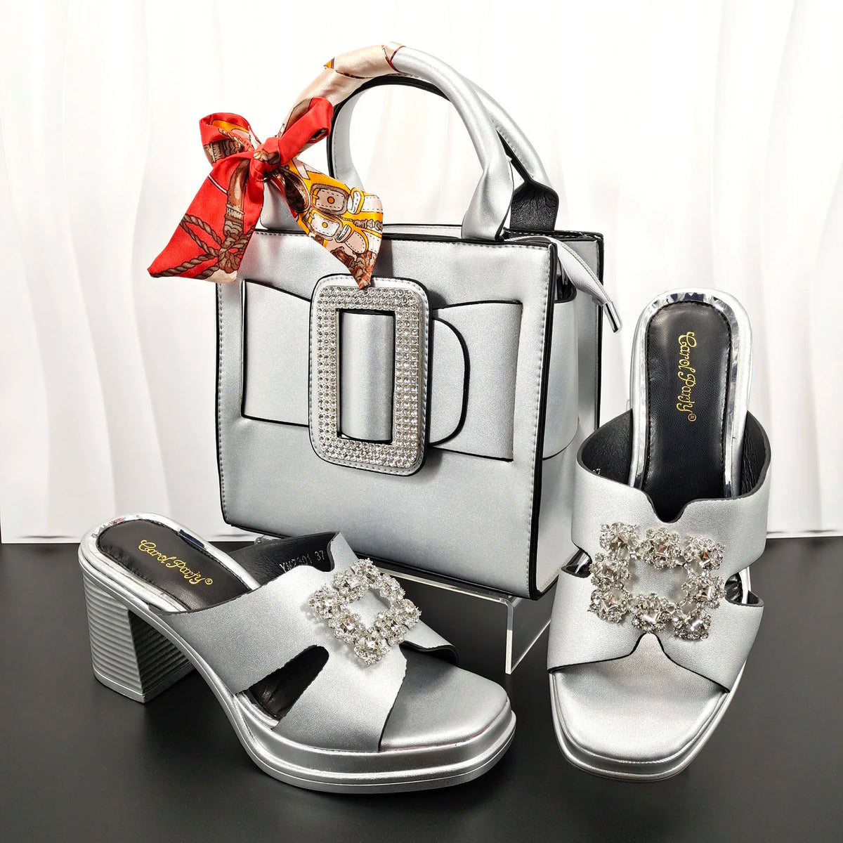 Latest Women Summer Toe Shoes and Bag Set ED135