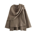 MUJER Plush Winter Coats for Women Asymmetric Scarf Demi-season Jacket for Women Parkas Long Sleeve Padded Coat Woman Jacket