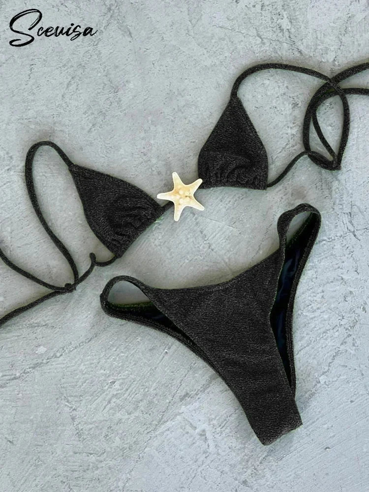 Low Waist Strappy Starfish Bikini Set
