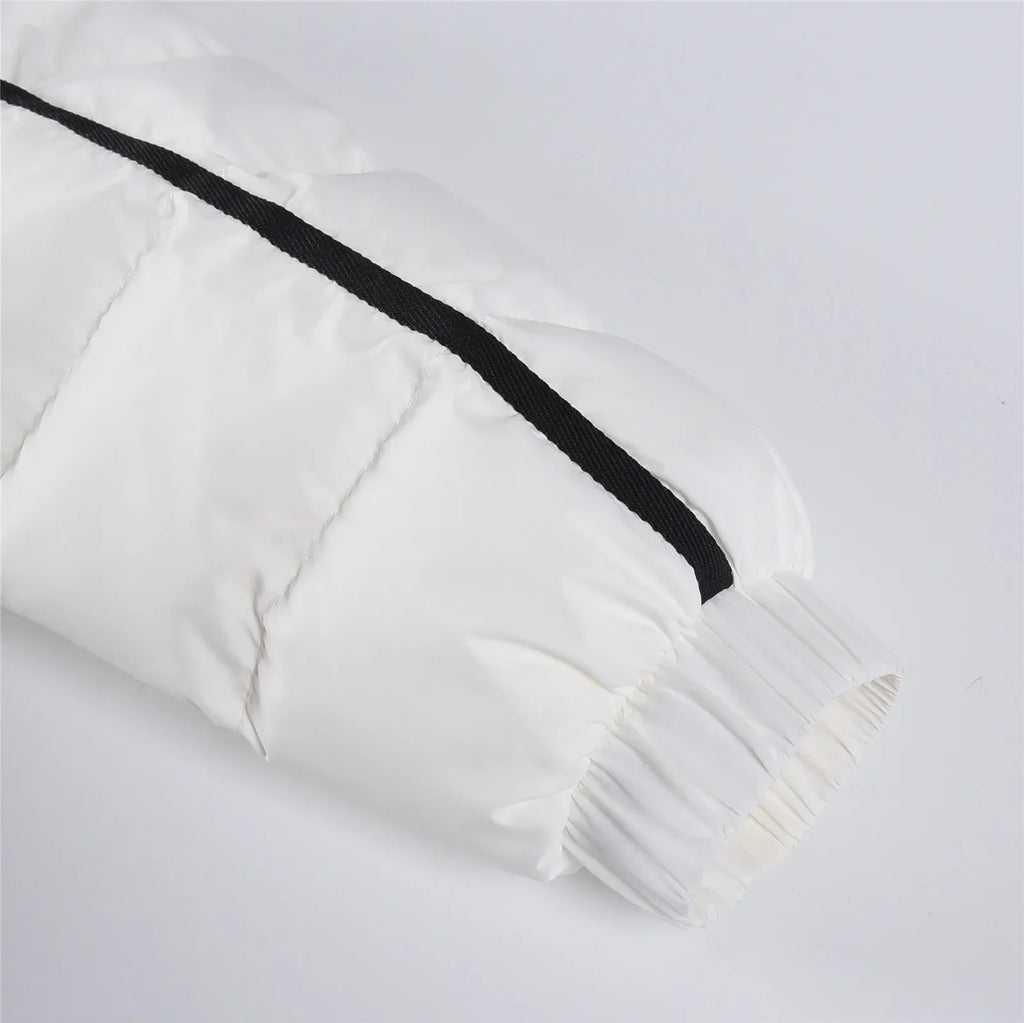 White Winter Jacket for Women – Hooded Thick Warm Padded Coat