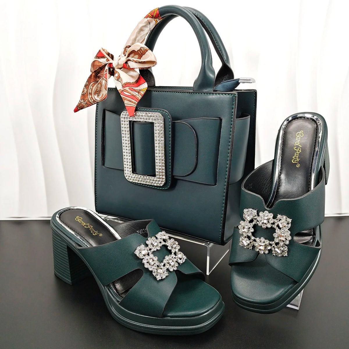 Latest Women Summer Toe Shoes and Bag Set ED135