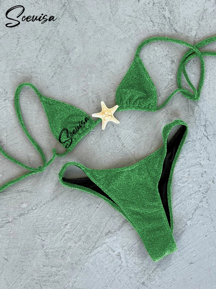 Low Waist Strappy Starfish Bikini Set