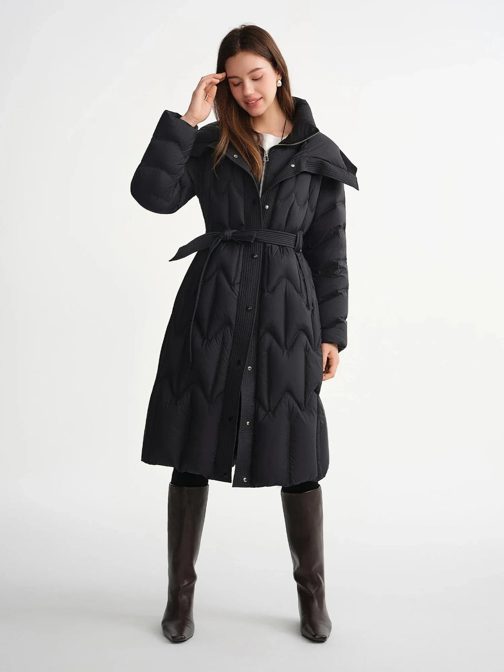 Plus Size Quilted Duck Down Winter Puffer Jacket