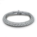MINTYBOX S925 Sterling Silver All Moissanite Tennis Bracelet for Women D VVS1 Diamond Gold Plated Luxury Wedding Fine Jewelry