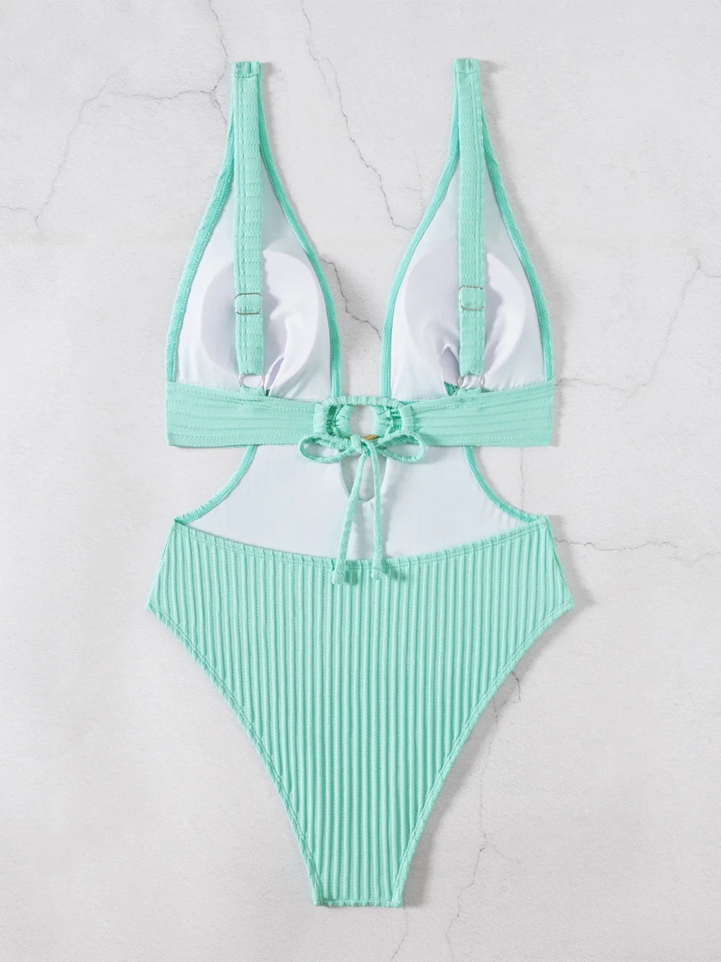 2026 Deep V Neck Cut Out Women Swimwear One Piece Swimsuit Female High Leg Cut Monokini Bather Backless Bathing Swim Beachwear