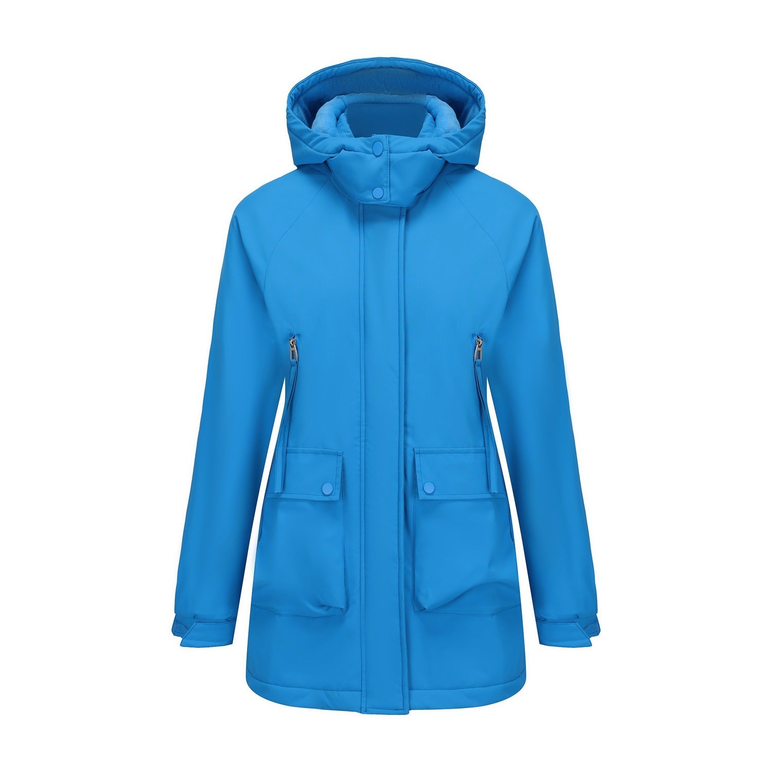 Parka Fleece Padded Coat Shell Jacket Waterproof Lady Fall Winter Coat