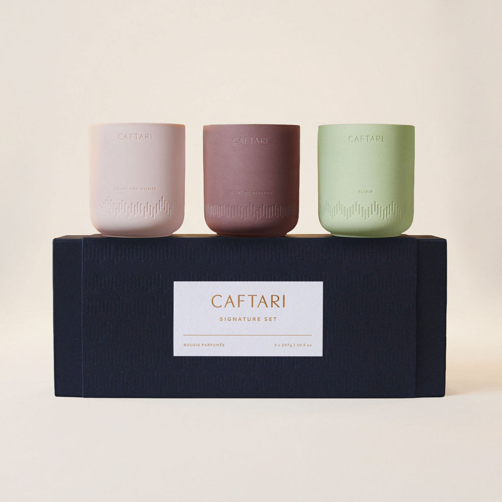 Caftari Signature Gift Set — Luxury Candle Trio