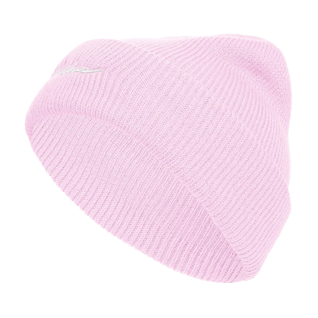 adidas Womens Script Beanie Standard fit Cuffed Acrylic Knit hat/Cap for Winter Orchid Fusion Purple/White one_Size