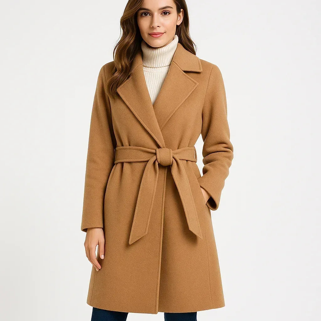 Autumn & Winter Temperament Korean Wool Coat for Women – Elegant &