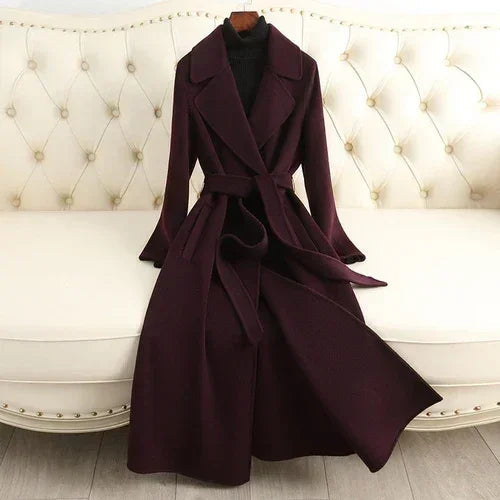 Autumn & Winter Temperament Korean Wool Coat for Women – Elegant &
