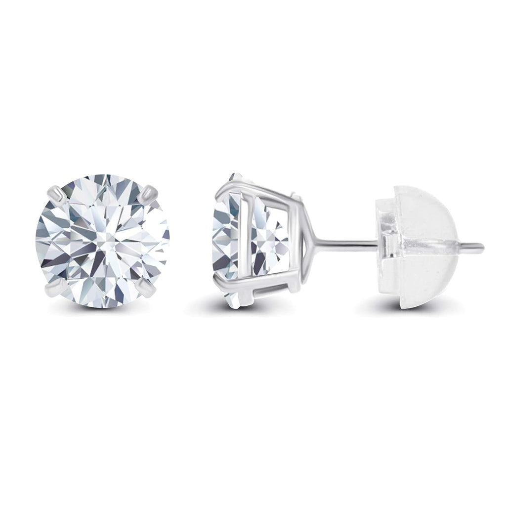 3.00 CTW AGI Certified Lab Grown Diamond Stud Earrings in 14K Gold